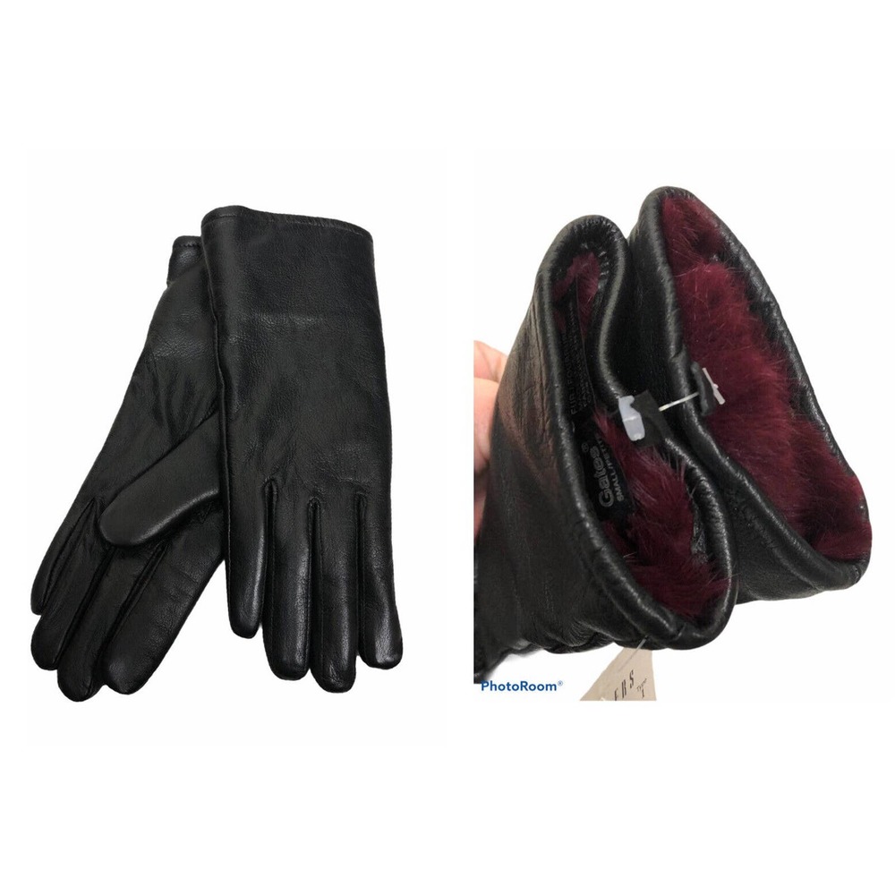 VINTAGE Deadstock NOS Soft Leather Fur Lined Gloves Ladies Small Petite NWT